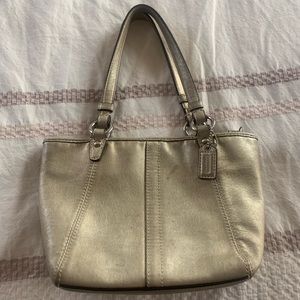 Gold Coach hand bag
